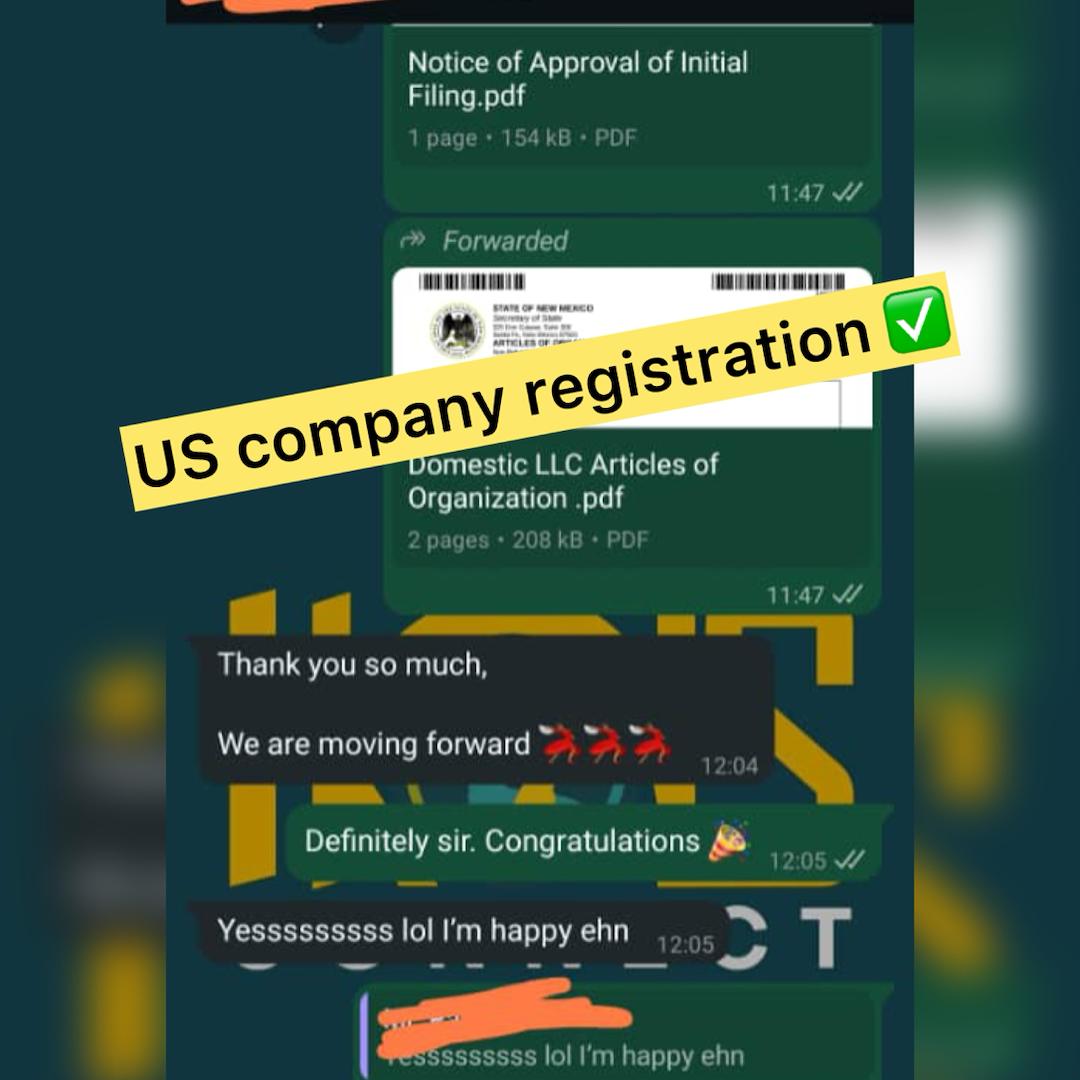 US company registration testimonial