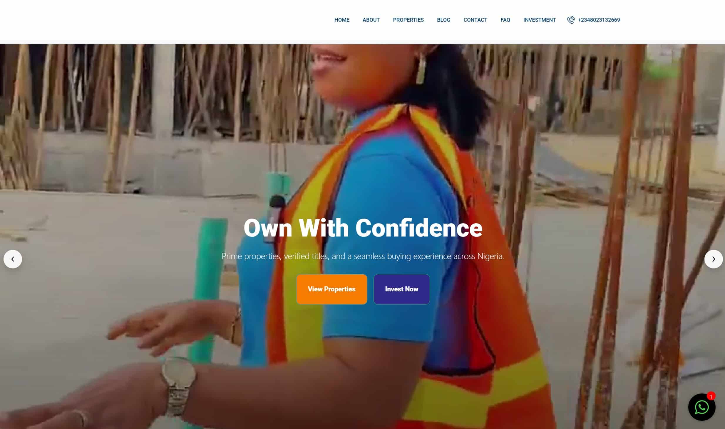 Favourmiz Realty homepage preview